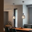 Luminaire suspendu moderne 1 lumière en nickel brossé 6 pouces
