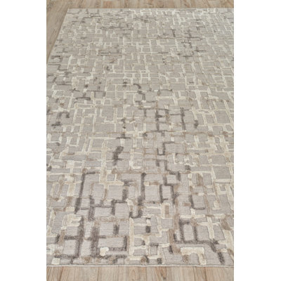 Vista Geometric Hand-Loomed Mocha Beige Area Rug