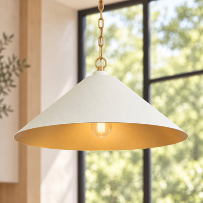 Hylia 1-Light Large 24.2" Dimmable Single Cone Kitchen Island Pendant