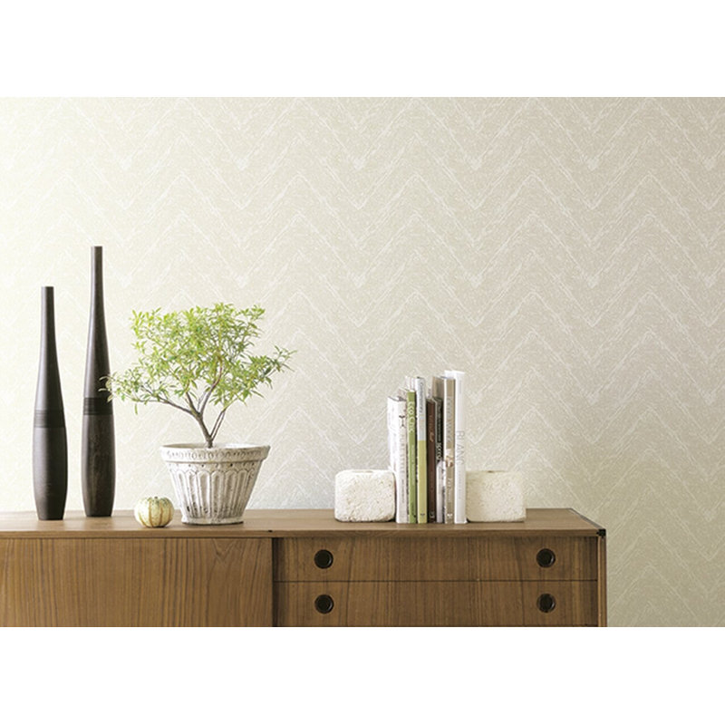 Rouleau de papier peint l 33 pi x l 21 po modern geometric stone Guadalupe, Crème