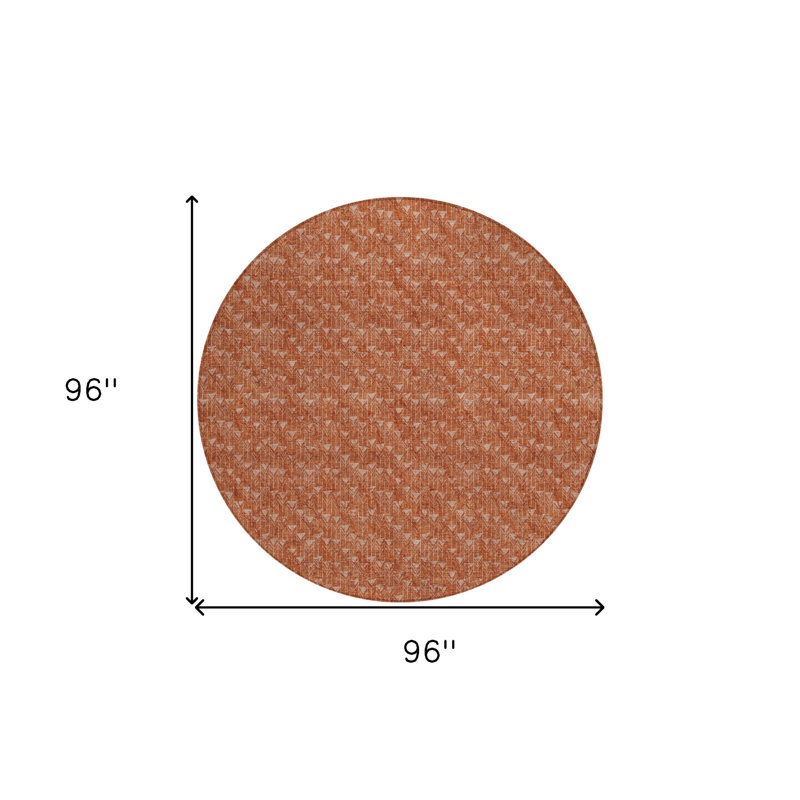 Tapis d'intérieur rond 8 po Terra Cotta