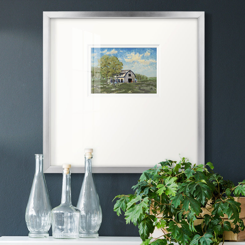 «Autumn Barn V30», reproduction encadrée, H 17 po x l 17 po x P 1,25 po, Encadrement doré