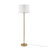 Vesta Textured Ceramic Table Lamp with Fluted Fabric Shade