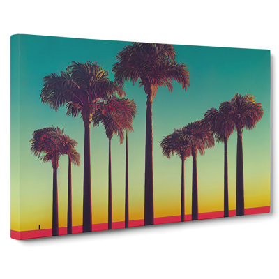 Charming Palm Trees - Wrapped Canvas