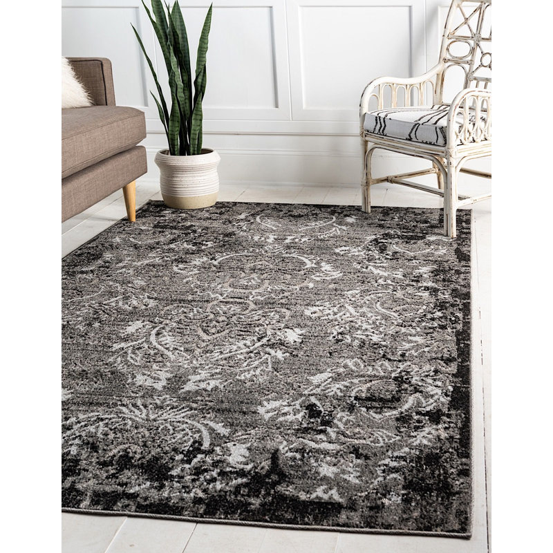 Outdoor Veranda Area Rug Smoke Color, Rectangle 9' x 12'