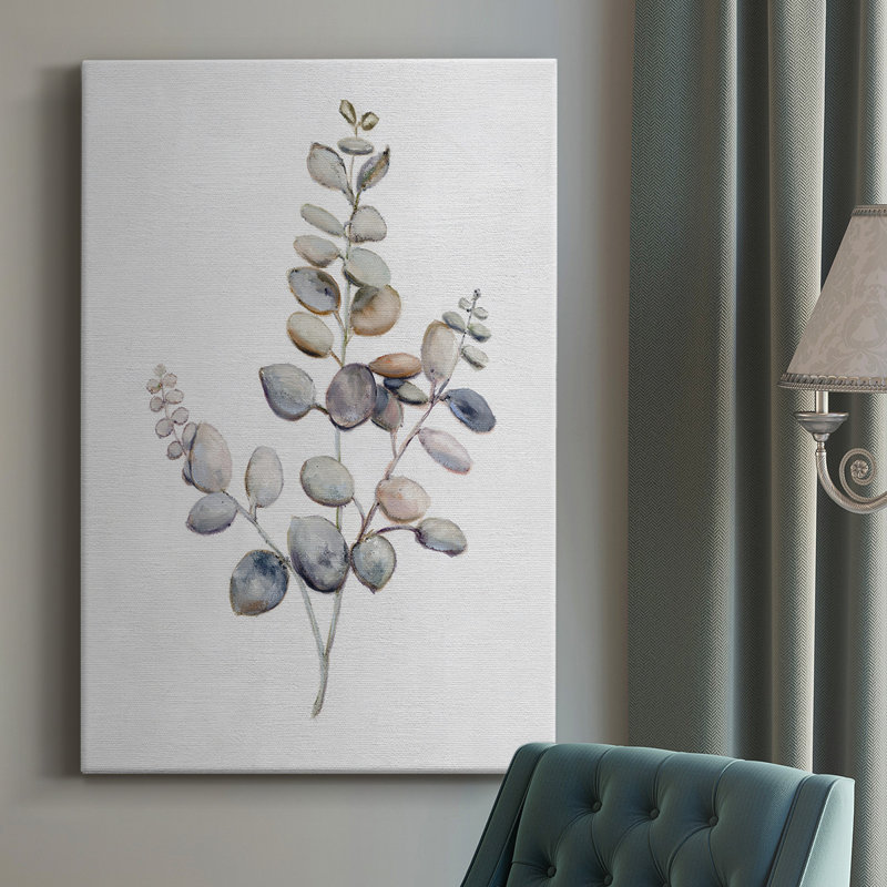 Eucalyptus I, toile tendue avec châssis de qualité supérieure - prête à être accrochée, H 18 po x l 12 po x P 1,5 po