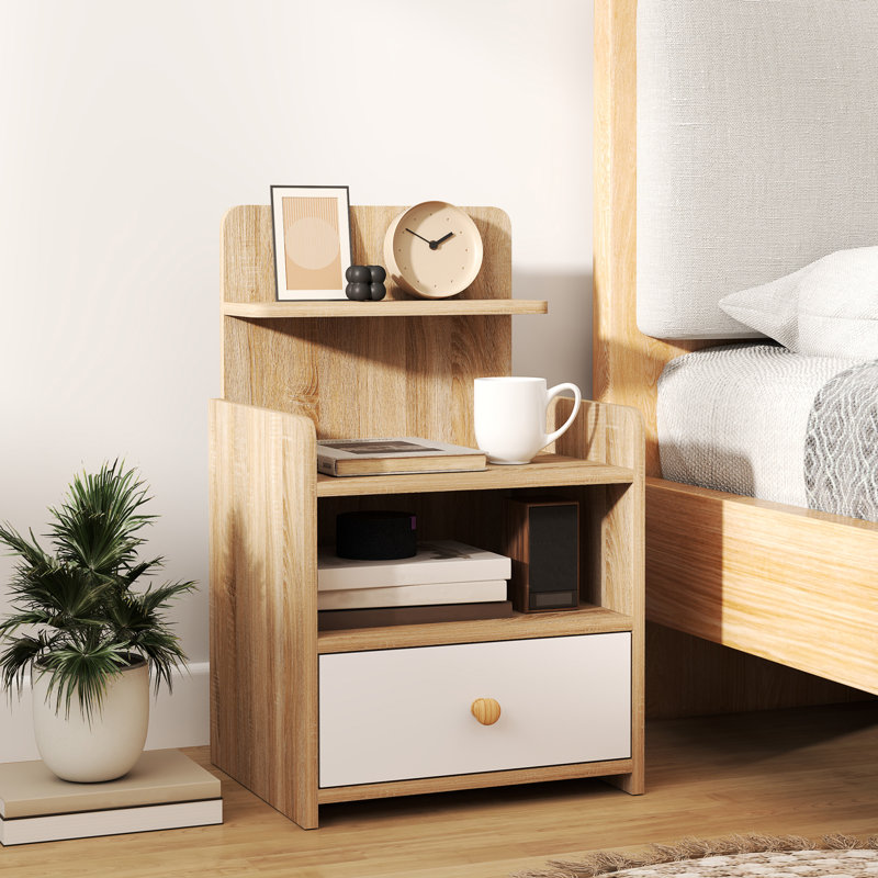 Bevus 40cm W Manufactured Wood Bedside Table