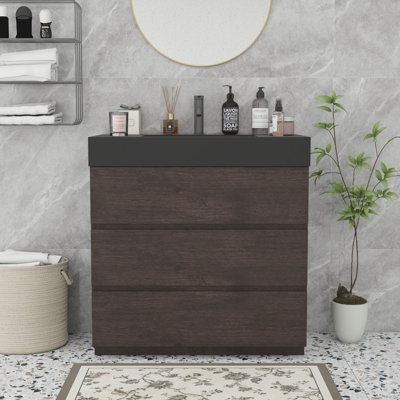 Meuble-lavabo moderne autoportant