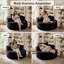Fauteuil rond à compression de 55 po avec dossier rembourré et assise profonde-1302976988