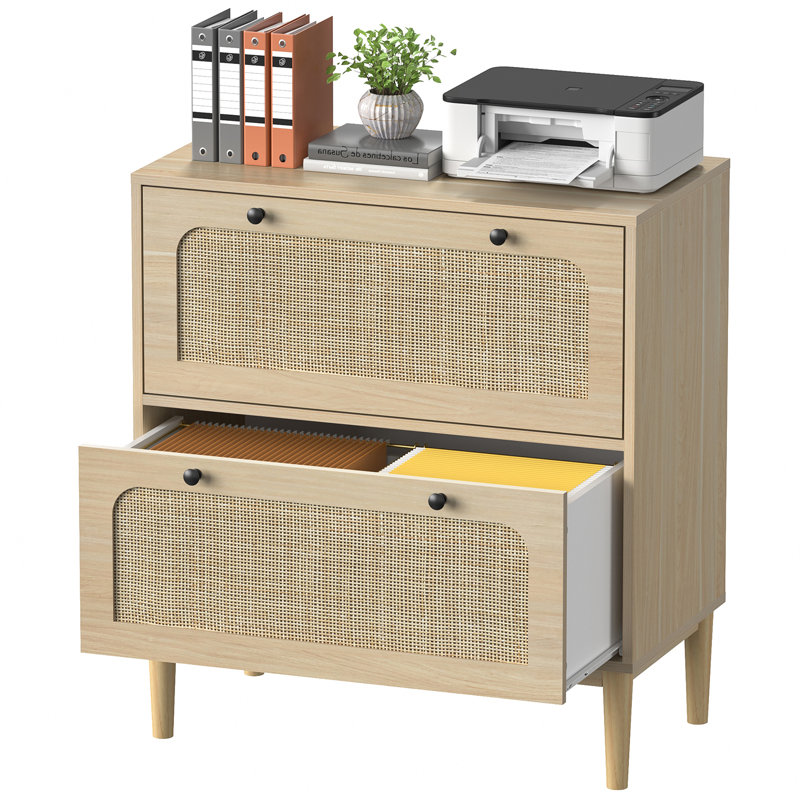 Cassiday 30'' Wide 2 -drawer File Cabinet With Adjustable Hanging Bar, Oak