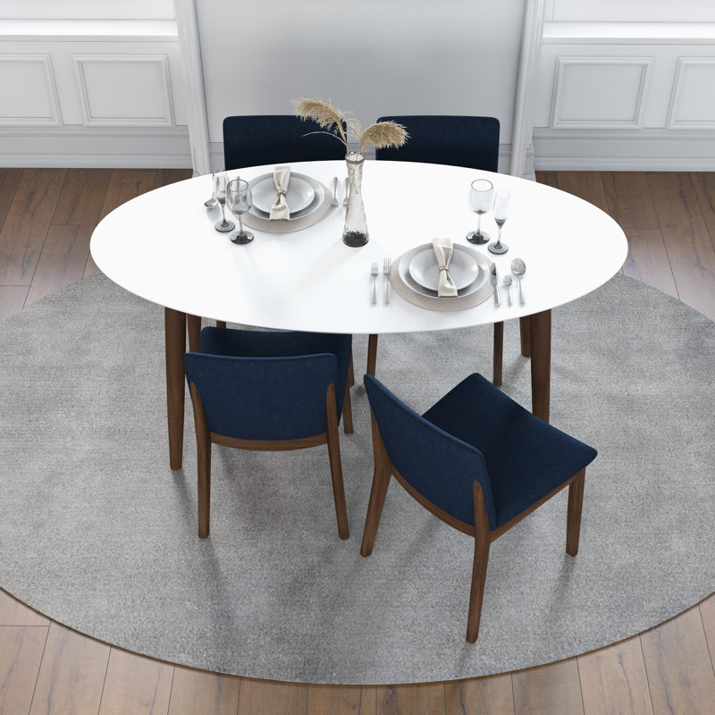Ensemble de salle à manger 4 personnes Brufs, Bleu