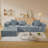 Convertible Modular Sectional Sofa Set Compression Sofa