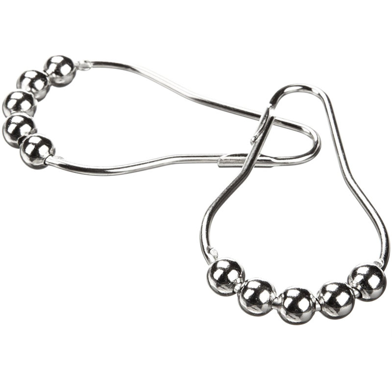 Crochets de rideau de douche Davinder, Chrome