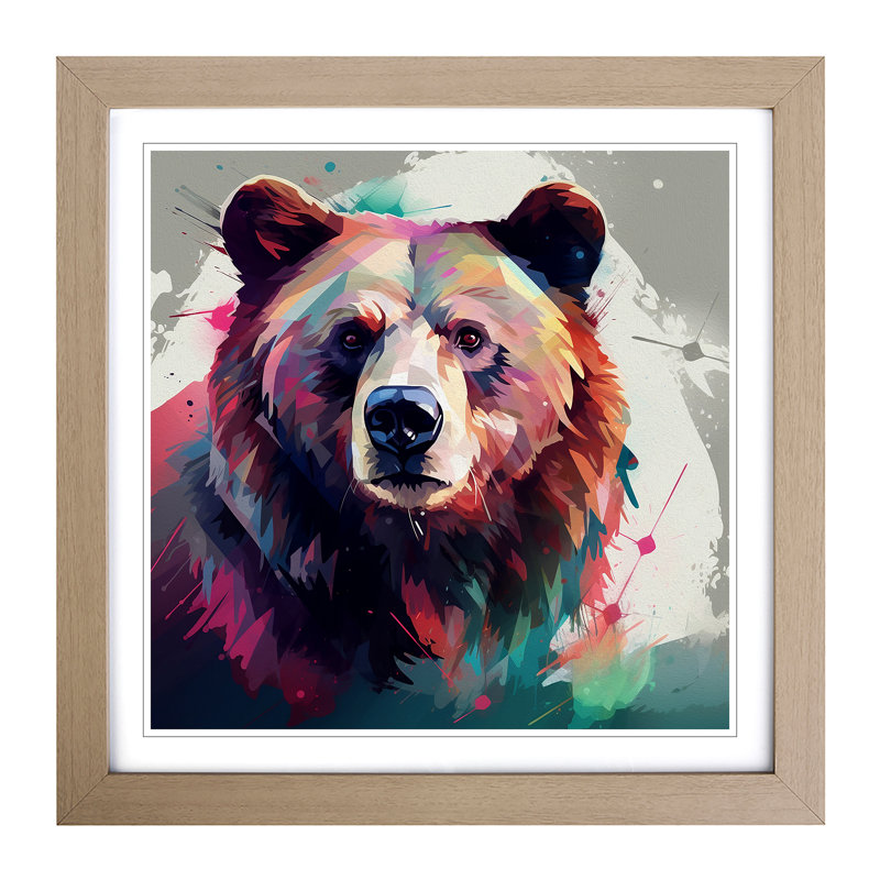Single Picture Frame Print on Wood, Oak