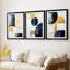ABSTRACT Series DLVI - Impression sur mesure encadrée de qualité supérieure - 3 pièces-352421551