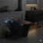 Distinctive one-piece smart toilet with an integrated bidet system, intelligent automated lid opening/closing, and features including a dryer and warm water washing, in black.-124208953