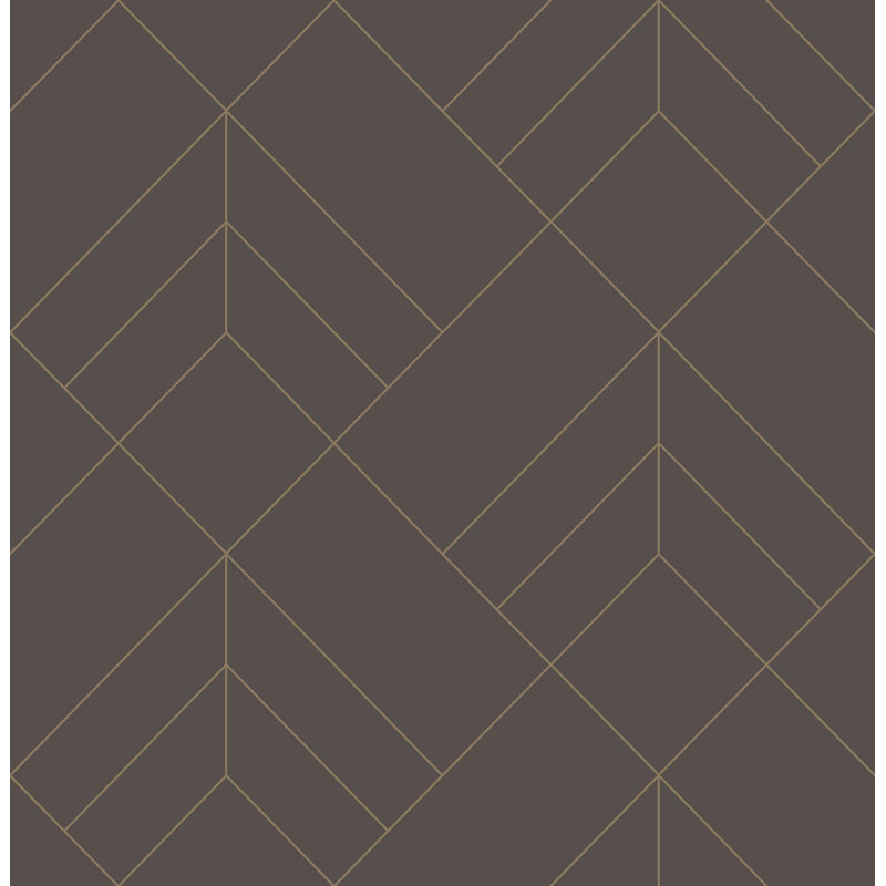 Rouleau de papier peint L 33 pi x l 20,5 po Adamson, Chocolat