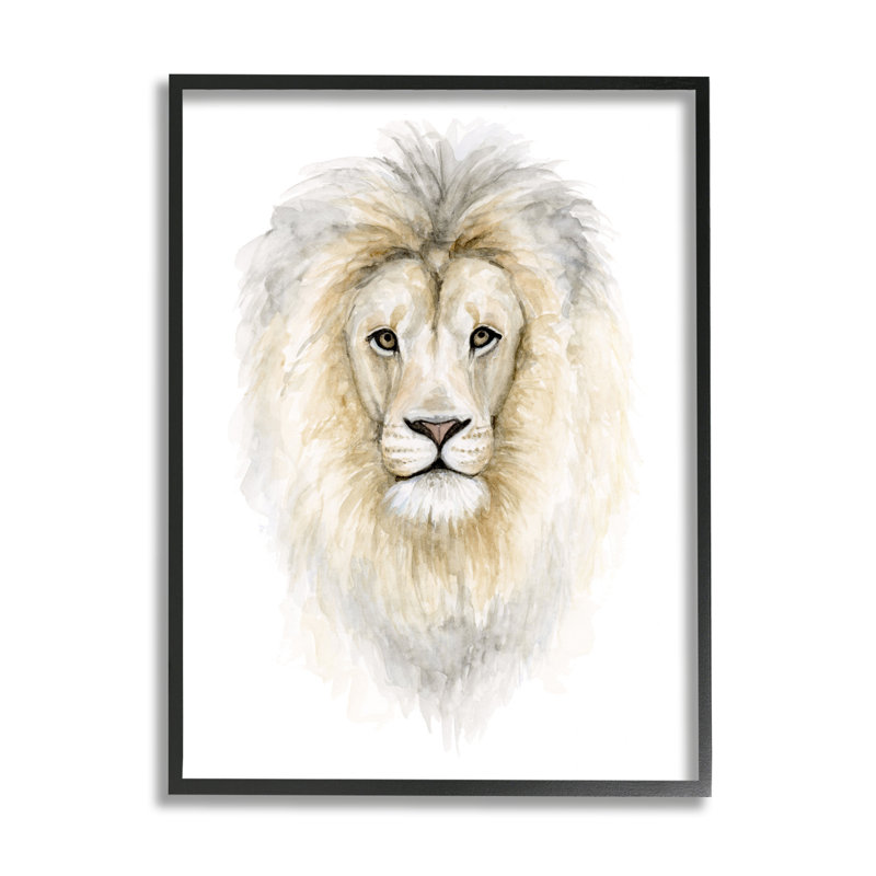 «Lion Mane», aquarelle, crèche pour enfant par Fox Hollow Studios - peinture, H 20 po x l 16 po x P 1,5 po