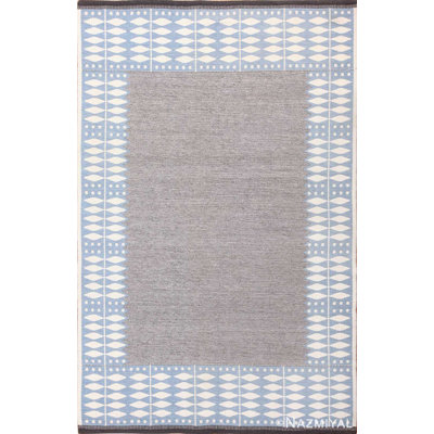 Scandinavian One-of-a-Kind Rectangle 6'4" x 9'7" Flatweave Area Rug