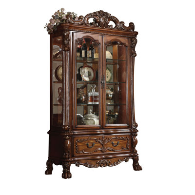 Dresden Cherry Oak Finish Curio