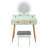 Iesa Boho Natural Rattan Vanity with LED Mirror and Stool