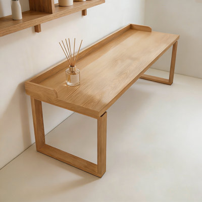 Bureau d'ordinateur moderne en bois massif, bureau personnel