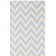 Rodgers Hand Woven Flat Weave Wool/Cotton Chevron Rug in Blue/Ivory