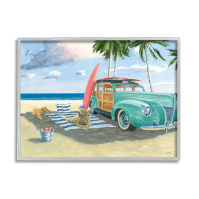 «Beachcrest Home ™ Dogs On Beach Shore», estampe numérique par James Wiens