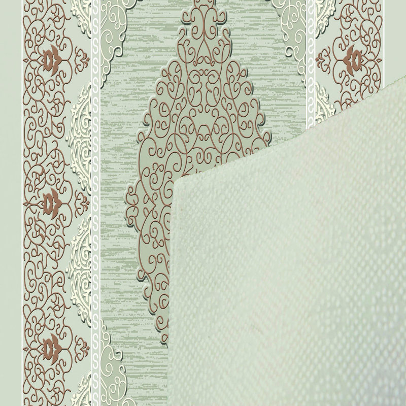Stylish Hall Carpet (3.3 x 6.6 ft), 100% Polyester, 0.3 in Pile Height | Antibacterial, Non-Slip PVC Felt Dot Underside | Machine Washable, 3D Digital Print, Durable & Easy to Clean | Perfect for Entryway & Living Areas