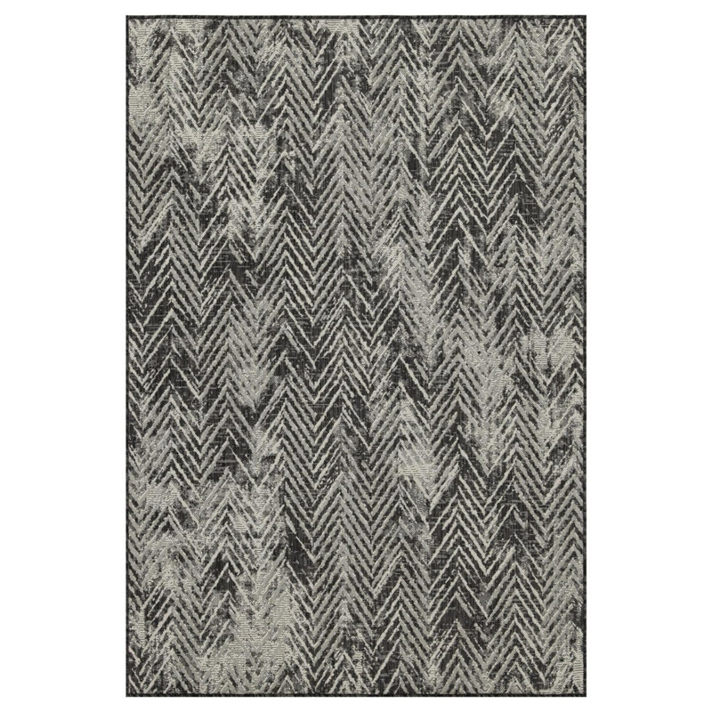 Tapis intérieur / extérieur anthracite Sunshine, Rectangle 5 pi 3 po x 7 pi 3 po