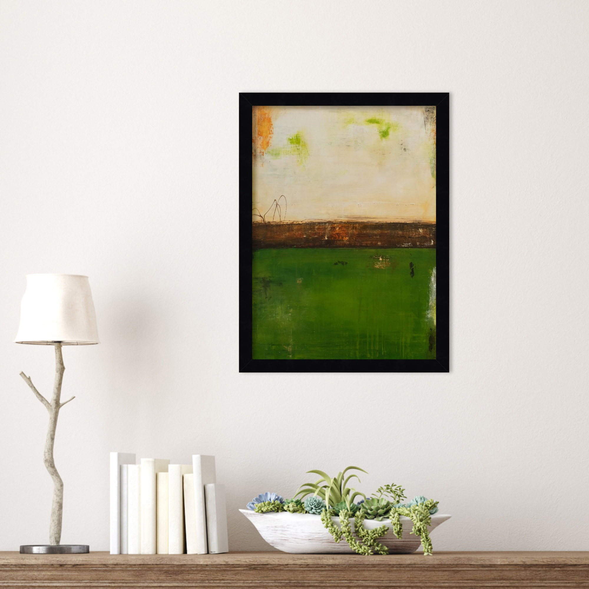 Forest Hill Trail by Mauro Wood Framed Wall Art Print, Black, 17" H x 13" W