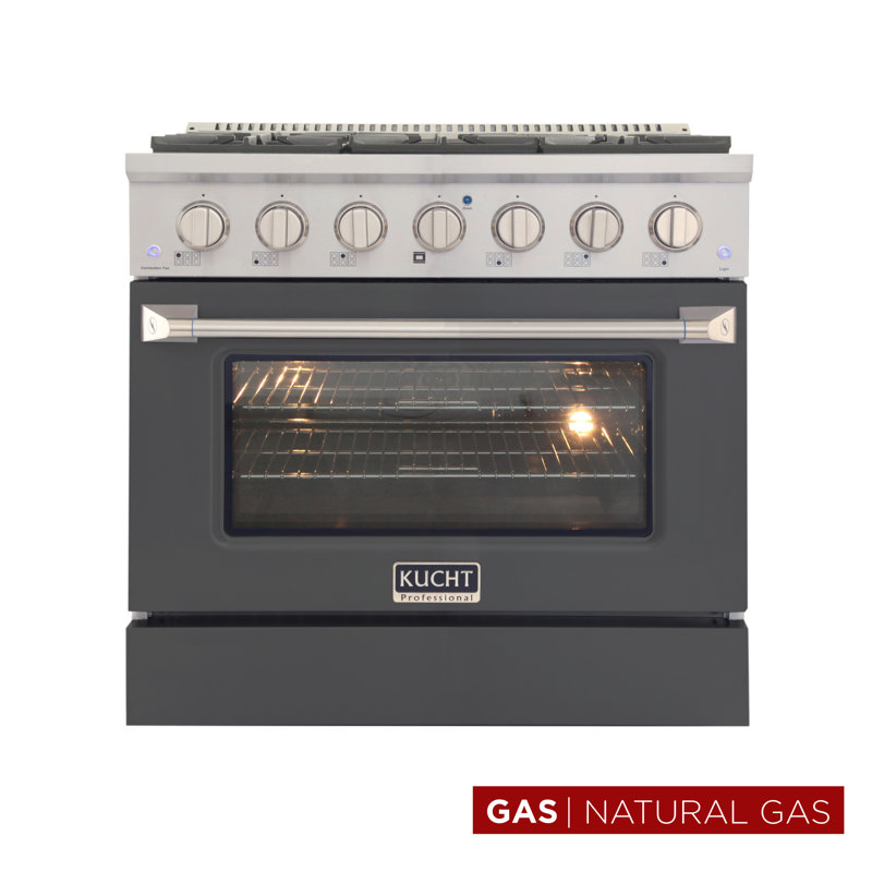 36" 5.2 Cu. Ft. Freestanding Gas, Natural Gas, Cement Gray
