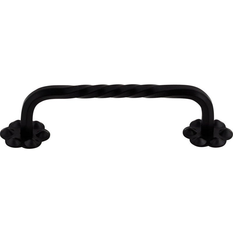 Thin Twist Bar Pull, Patina Black, 3 15/16" Center to Center