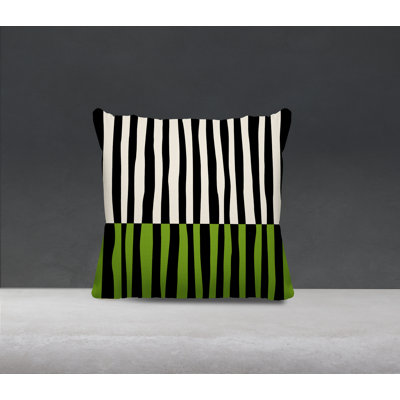 Humphrey Striped Outdoor Reversible Throw Pillow