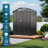 Gray 5x3 Ft Metal Outdoor Storage Shed With Lockable Door, Waterproof And Wind - , Ideal For Garden Tools Sports Equipment, Modern Look
