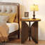 Table de bout ronde en bois