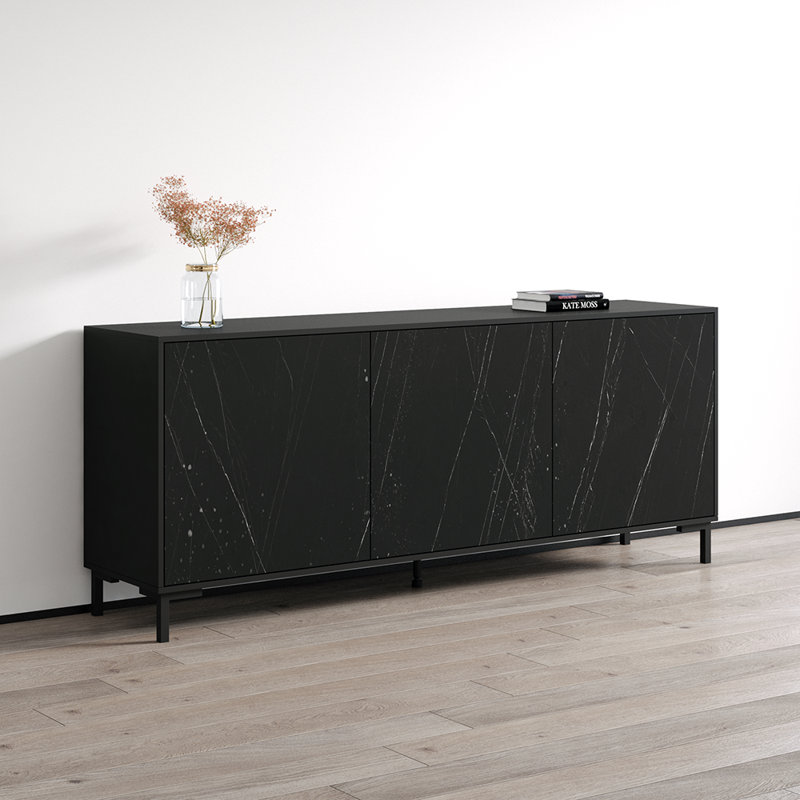 Czapla 78.7'' Wide Sideboard, Black