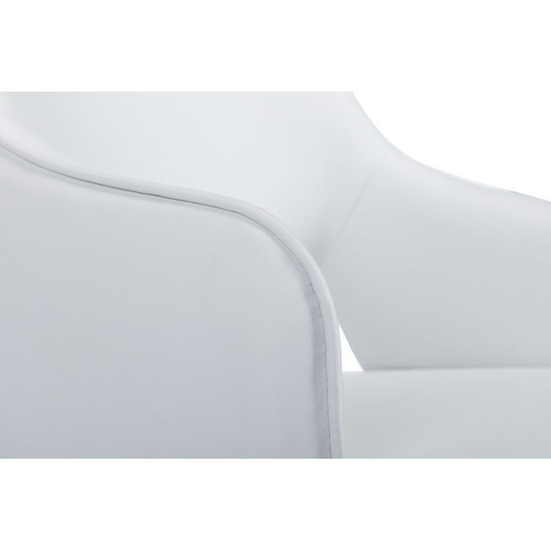 Tabouret de comptoir pivotant Elser, Café noir, Blanc