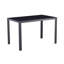4 tables de salle à manger avec plateau en verre trempé et support en métal, 29,5 po x 45,98 po x 26,95 po, noir, plateau de charge maximal de 170 lb pour 4 personnes, 26,95 po x 29,5 po x 45,98 po,