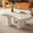 Coffee Table, Cute Irregular White Tea Table With 4 Legs