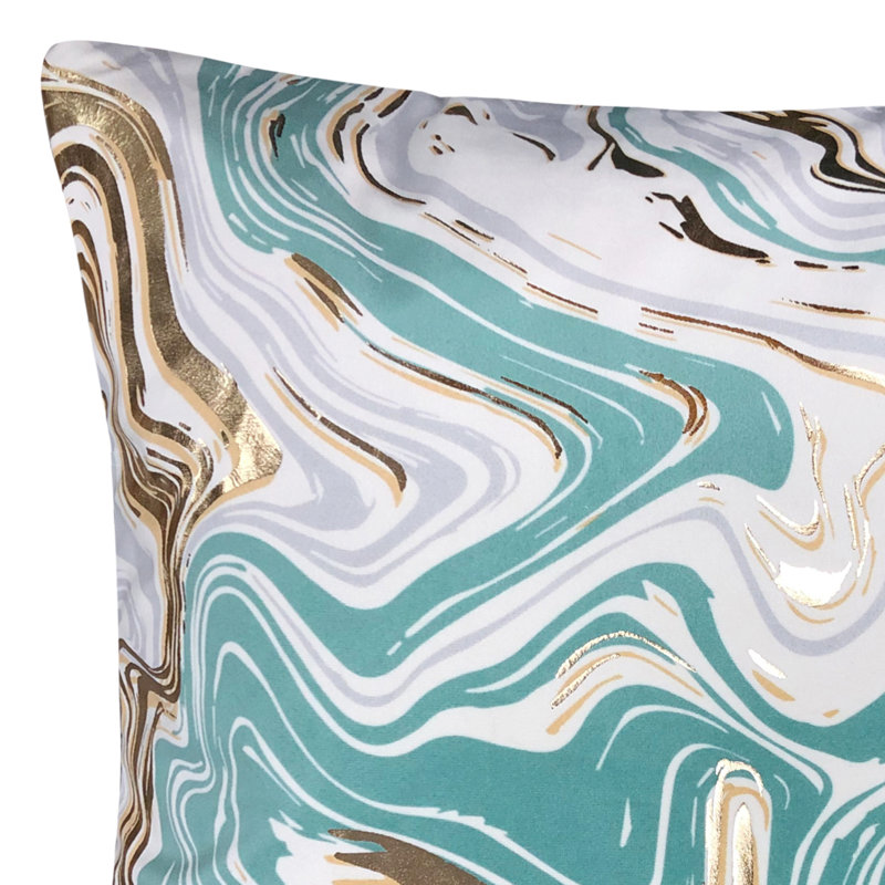 Polyester Pillow, Teal 