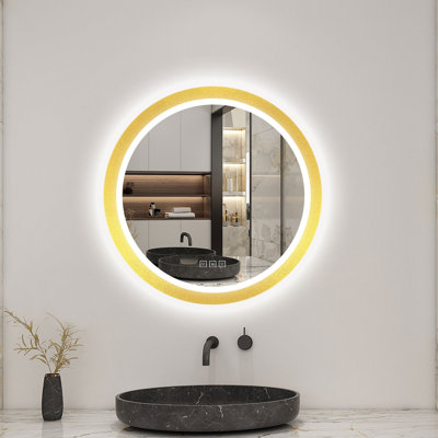 Aluminium Round Wall Vanity Mirror
