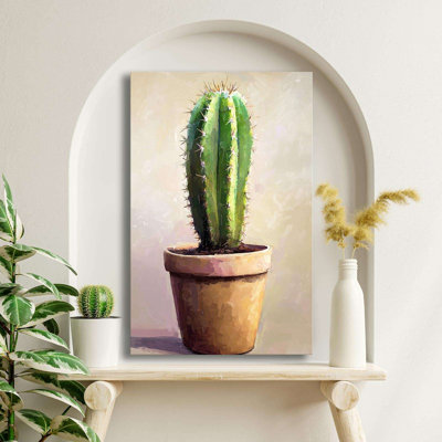 Classic Cactus Pot Wall Art – 17.7'' X 27.6''