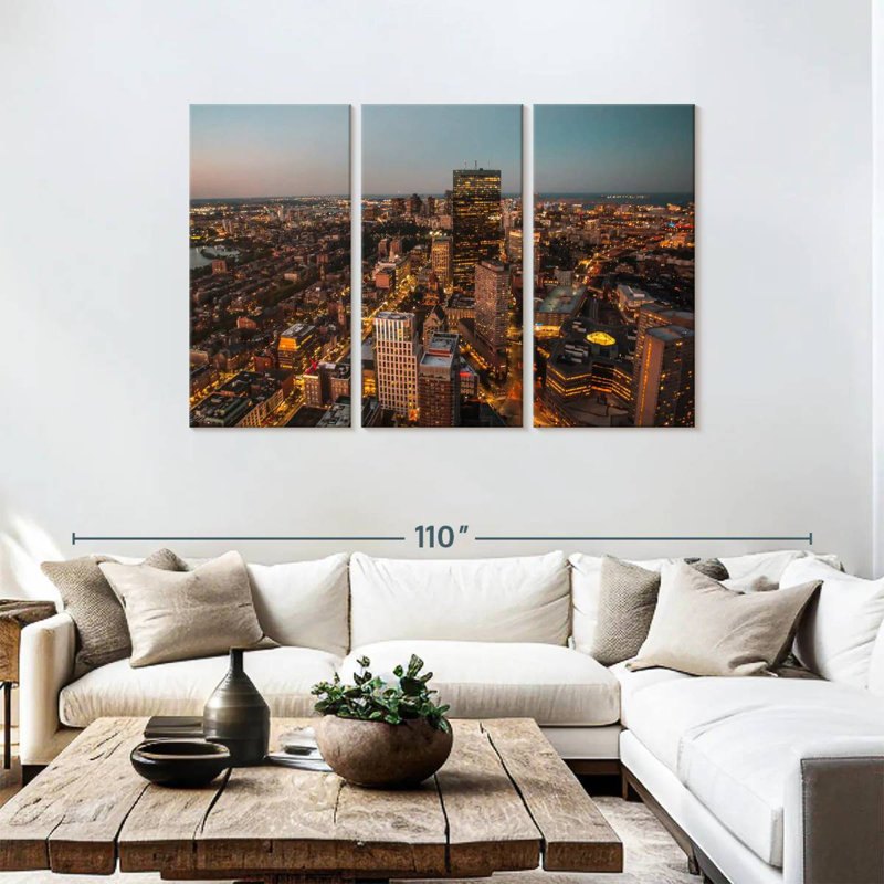 Nicci Busy Boston Skyline, H 48 po x l 74 po