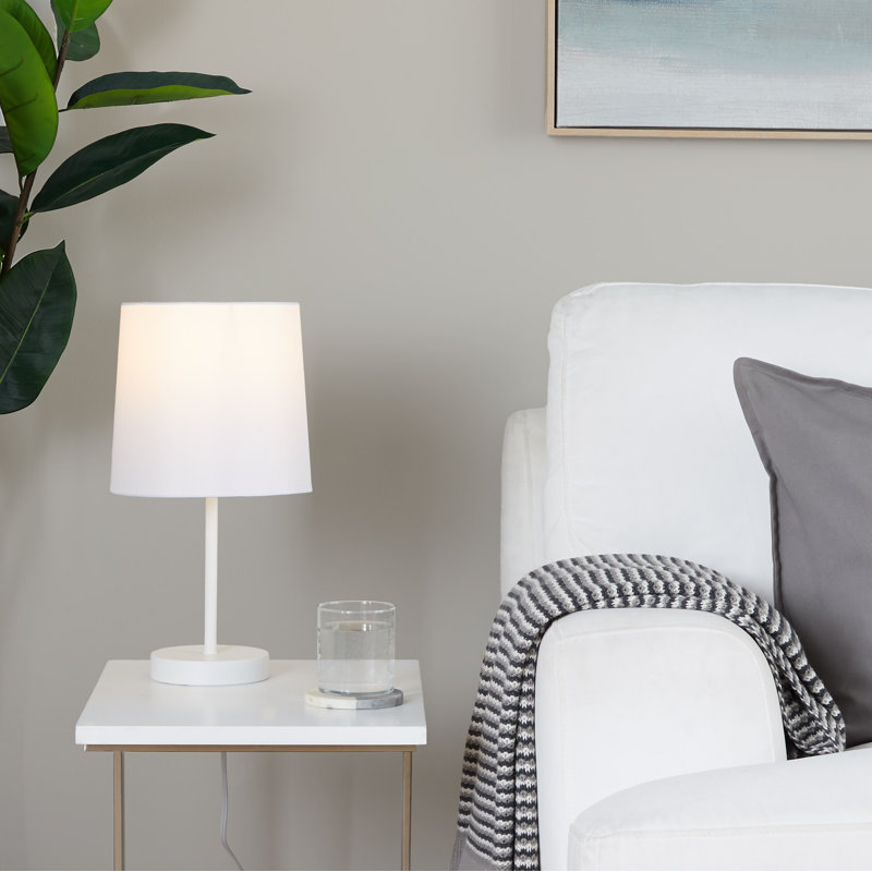 Ensemble de 2 lampes d'appoint en métal 16 po Cooper, White