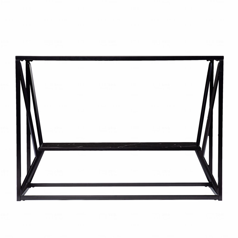Longue console à plateau en verre