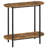 2-Tier Small Entryway Table, 29.5" Thin Sofa Table With Storage, Behind Couch Table, Display Table,Rustic Brown And Black-2136012670