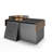 Zaccai 64" Patio Rectangle Expandable Propane Fire Pit Table (55000 BTU)