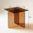 Modern Square Clear Tempered Glass Side Table with Cross Base and Minimalist Design-1180073906