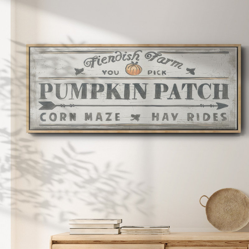 «Pumpkin Patch II», toile encadrée, H 8 po x l 20 po